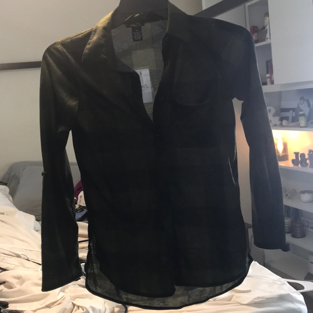 Plaid button down